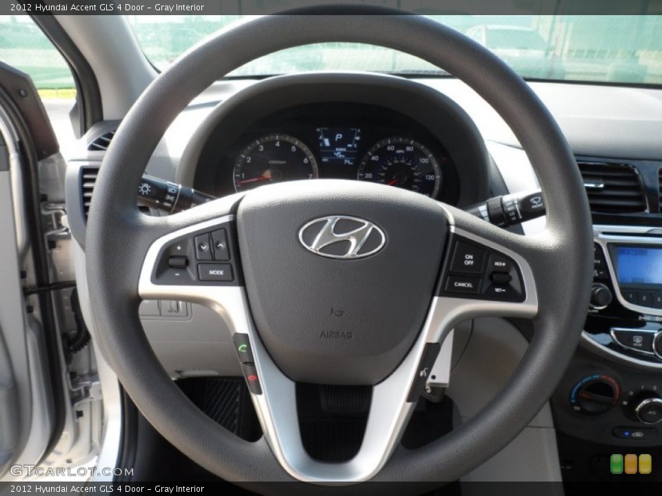 Gray Interior Steering Wheel for the 2012 Hyundai Accent GLS 4 Door #58818822