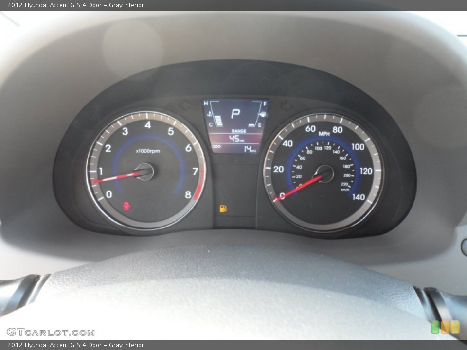 Gray Interior Gauges for the 2012 Hyundai Accent GLS 4 Door #58818837