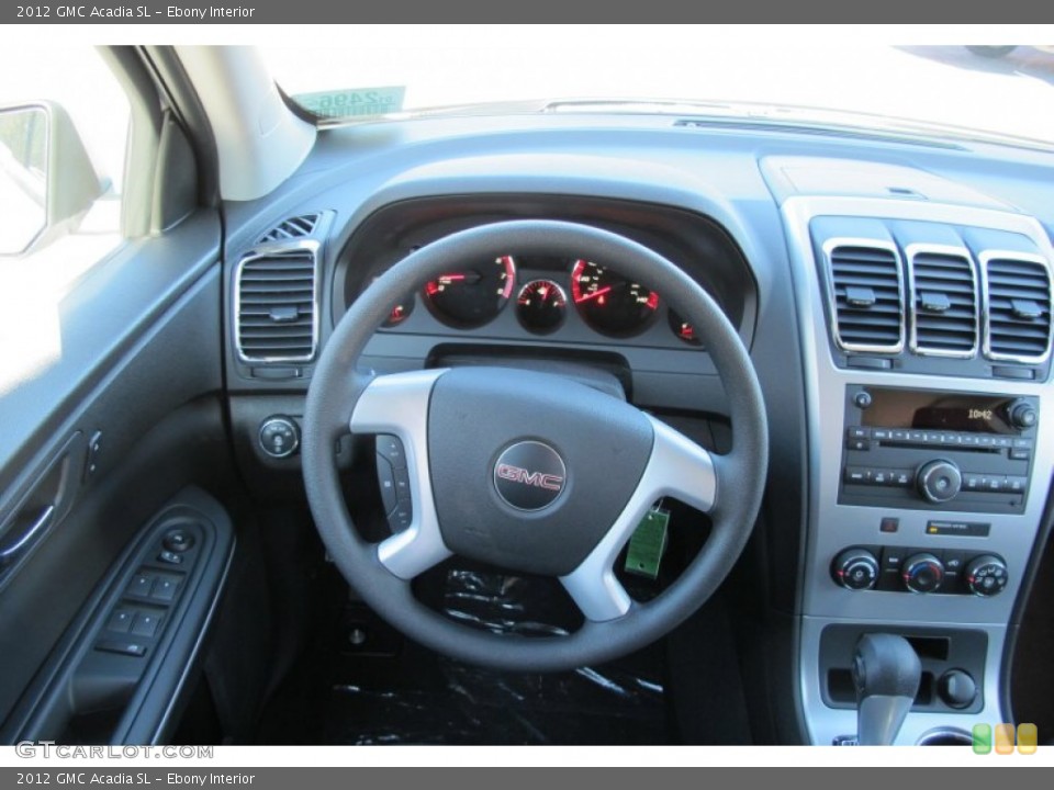 Ebony Interior Steering Wheel for the 2012 GMC Acadia SL #58823550