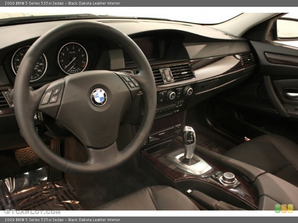 Black Dakota Leather 2009 BMW 5 Series Interiors