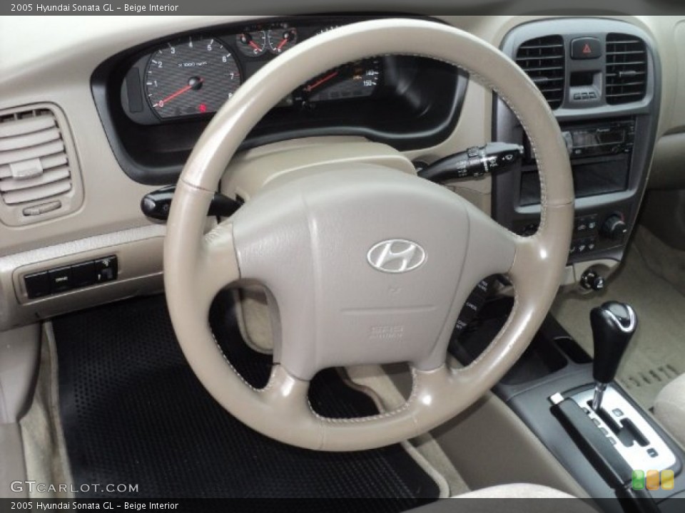 Beige Interior Steering Wheel for the 2005 Hyundai Sonata GL #58828573