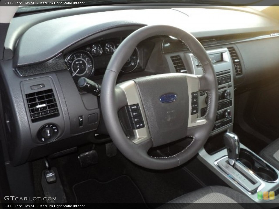 Medium Light Stone Interior Steering Wheel for the 2012 Ford Flex SE #58829608