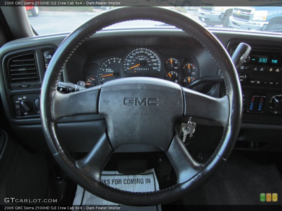 Dark Pewter Interior Steering Wheel for the 2006 GMC Sierra 2500HD SLE Crew Cab 4x4 #58833937