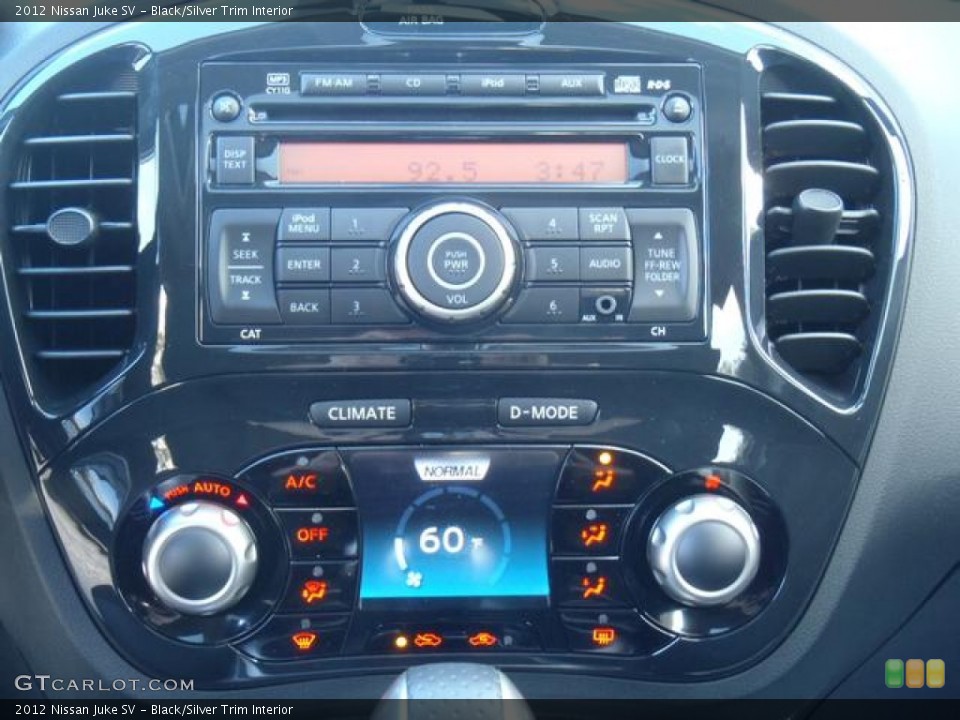 Black/Silver Trim Interior Controls for the 2012 Nissan Juke SV #58834836