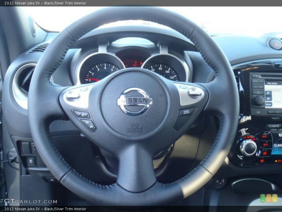 Black/Silver Trim Interior Steering Wheel for the 2012 Nissan Juke SV #58836914