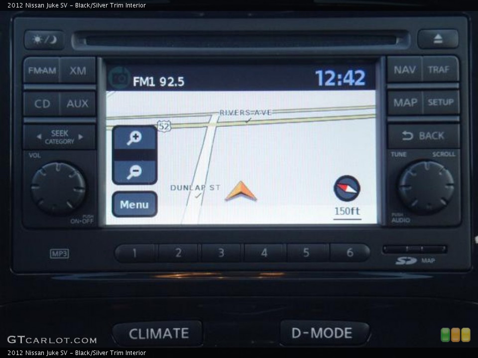Black/Silver Trim Interior Navigation for the 2012 Nissan Juke SV #58836944