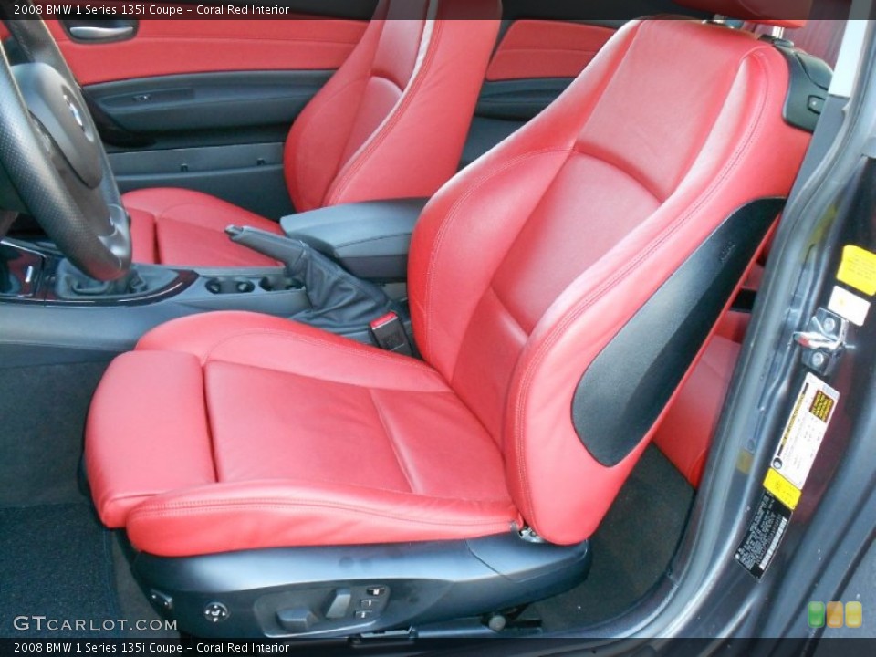 Coral Red Interior Photo for the 2008 BMW 1 Series 135i Coupe #58838464