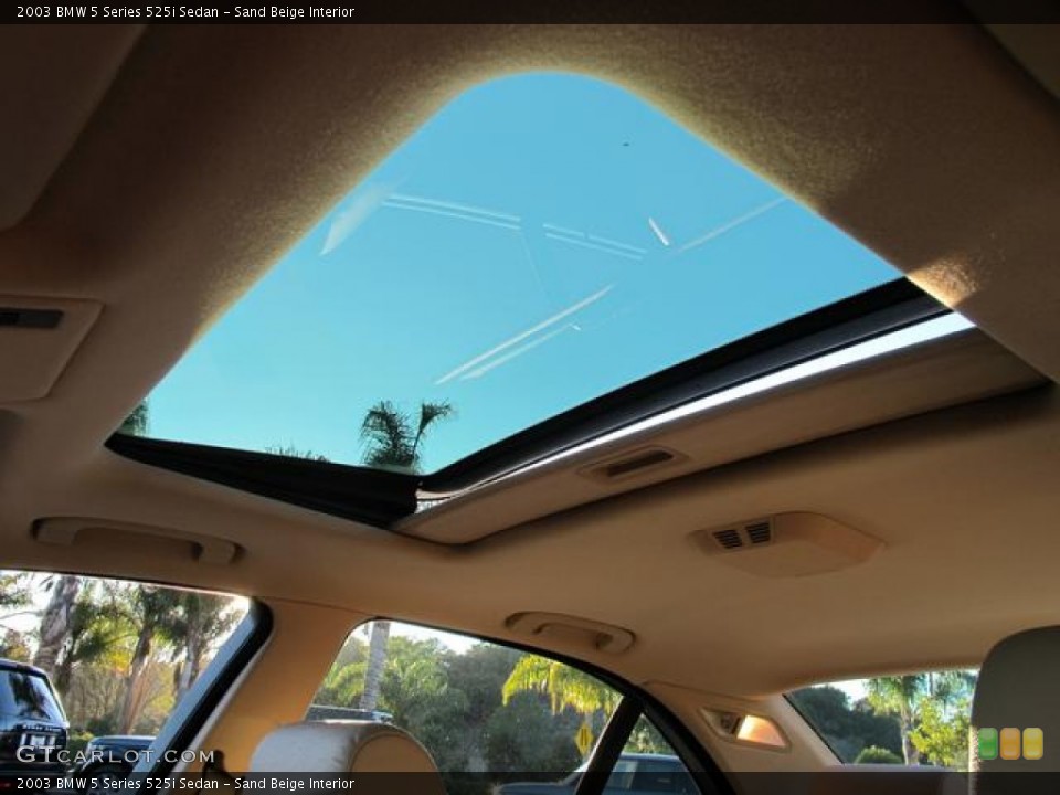 Sand Beige Interior Sunroof for the 2003 BMW 5 Series 525i Sedan #58842033