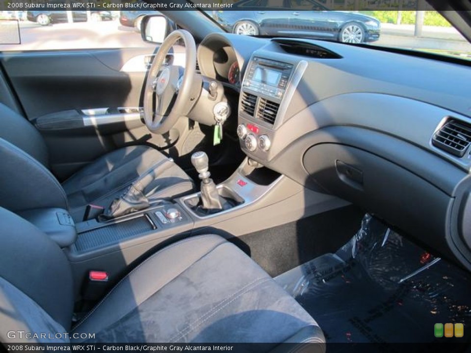 Carbon Black/Graphite Gray Alcantara Interior Photo for the 2008 Subaru Impreza WRX STi #58842117