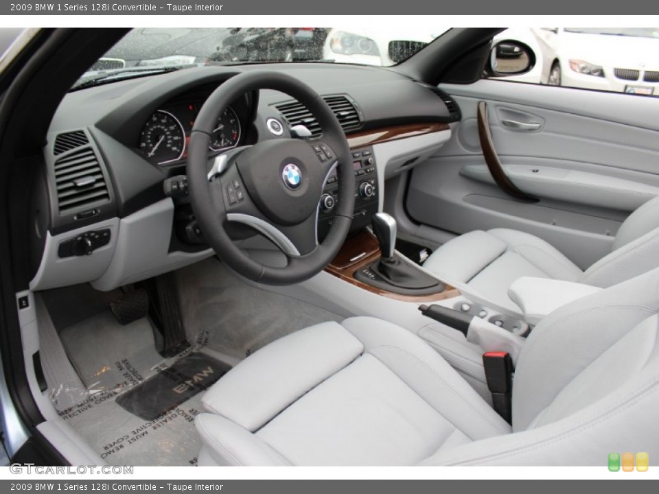 Taupe Interior Prime Interior for the 2009 BMW 1 Series 128i Convertible #58844281