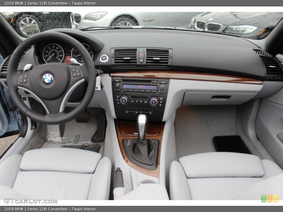 Taupe Interior Dashboard for the 2009 BMW 1 Series 128i Convertible #58844305