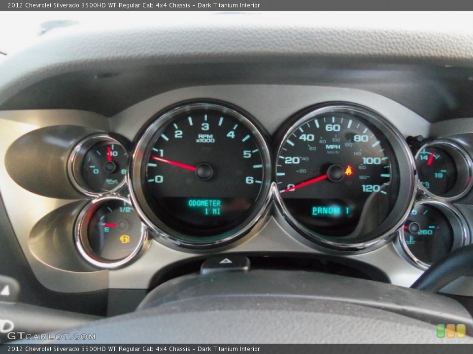 Dark Titanium Interior Gauges for the 2012 Chevrolet Silverado 3500HD WT Regular Cab 4x4 Chassis #58846165