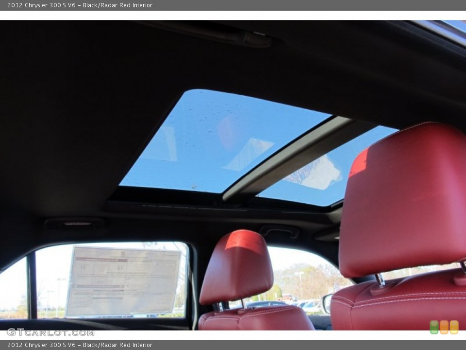Black/Radar Red Interior Sunroof for the 2012 Chrysler 300 S V6