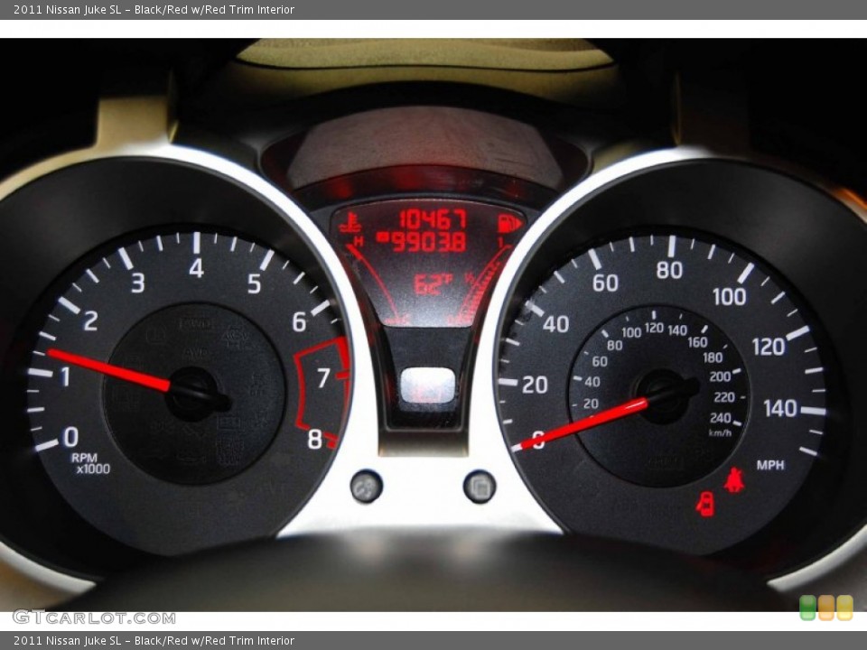 Black/Red w/Red Trim Interior Gauges for the 2011 Nissan Juke SL #58856194