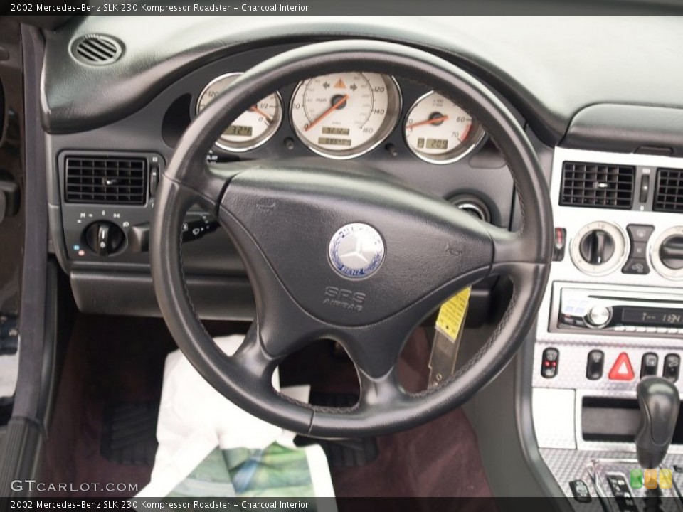 Charcoal Interior Steering Wheel for the 2002 Mercedes-Benz SLK 230 Kompressor Roadster #58856593