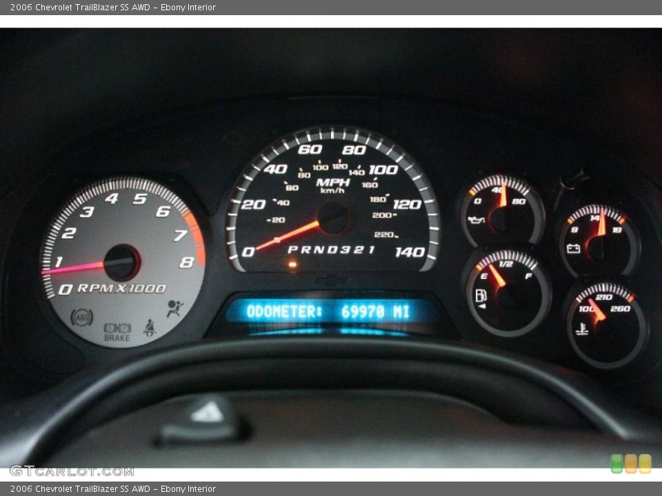 Ebony Interior Gauges for the 2006 Chevrolet TrailBlazer SS AWD #58857328