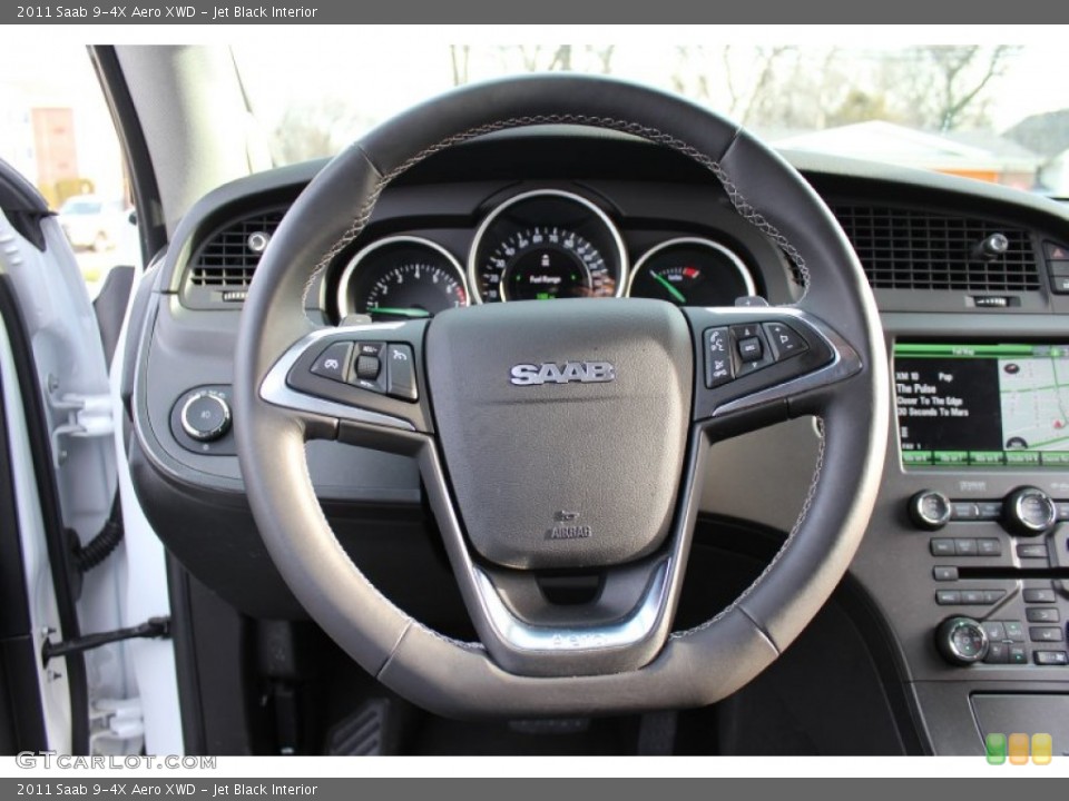 Jet Black Interior Steering Wheel for the 2011 Saab 9-4X Aero XWD #58858006