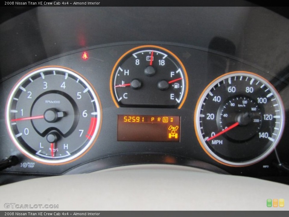 Almond Interior Gauges for the 2008 Nissan Titan XE Crew Cab 4x4 #58860193