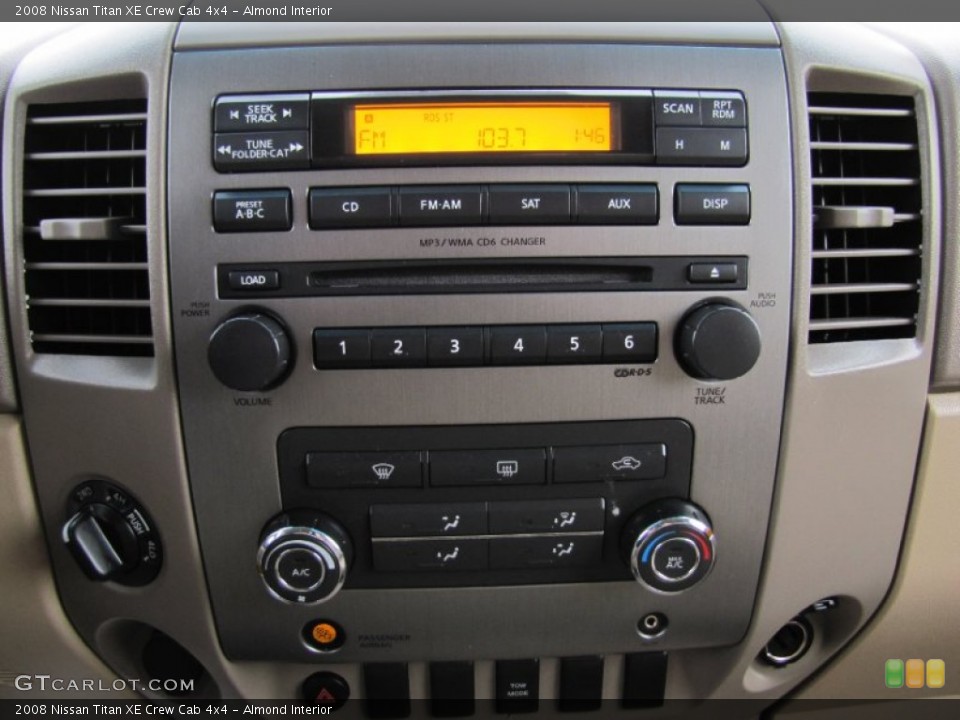 Almond Interior Controls for the 2008 Nissan Titan XE Crew Cab 4x4 #58860252