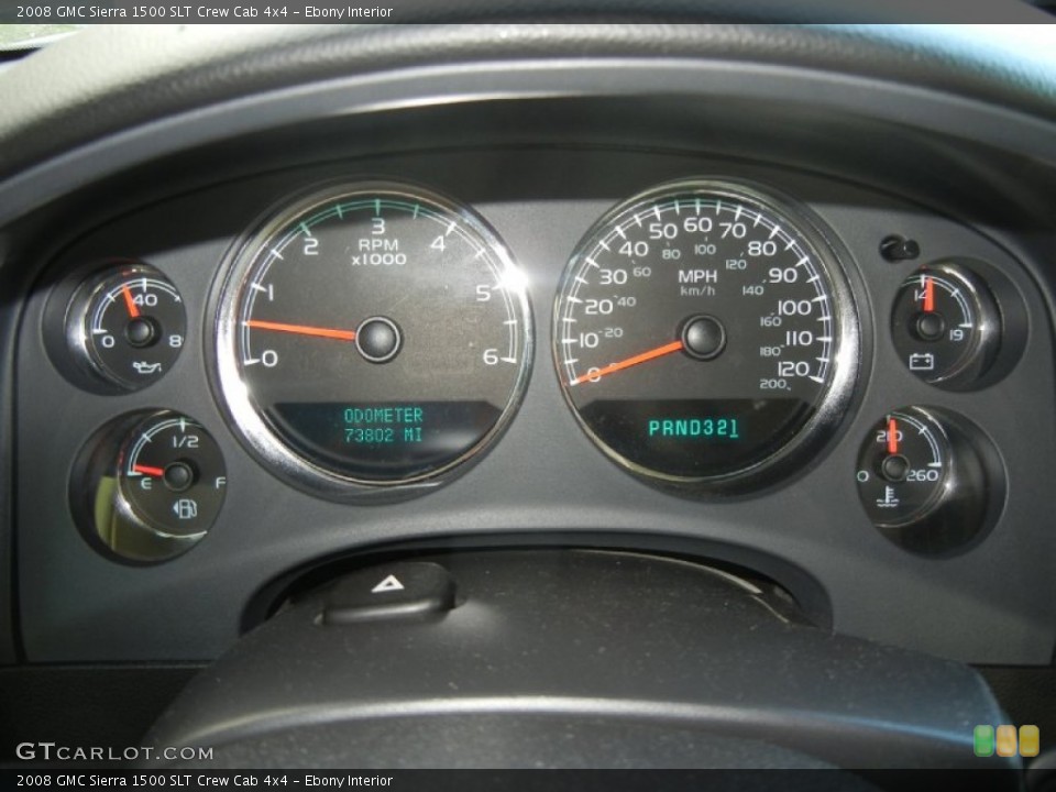 Ebony Interior Gauges for the 2008 GMC Sierra 1500 SLT Crew Cab 4x4 #58863390