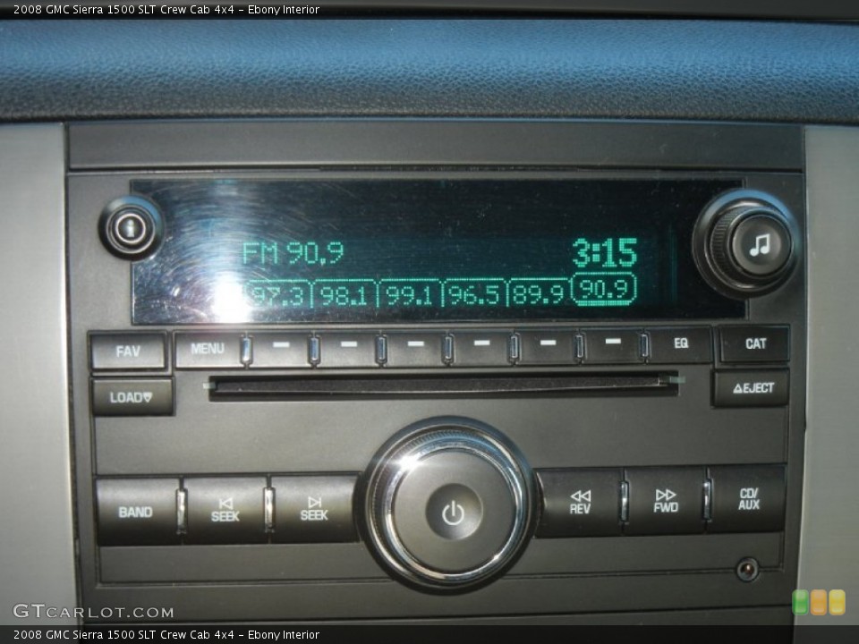 Ebony Interior Audio System for the 2008 GMC Sierra 1500 SLT Crew Cab 4x4 #58863415