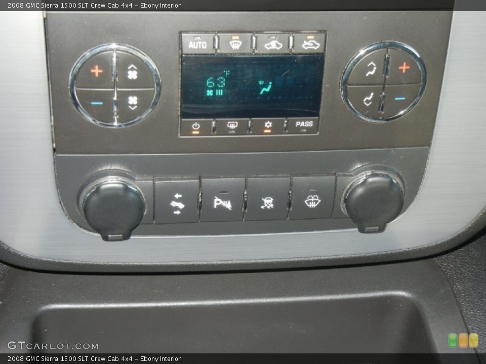 Ebony Interior Controls for the 2008 GMC Sierra 1500 SLT Crew Cab 4x4 #58863424