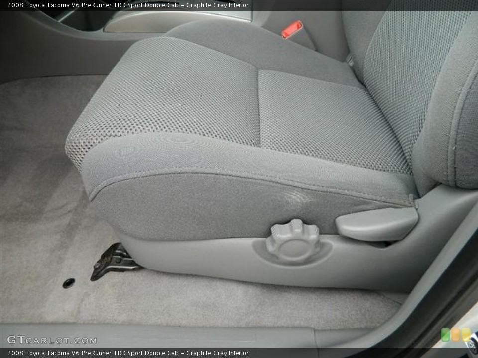 Graphite Gray Interior Photo for the 2008 Toyota Tacoma V6 PreRunner TRD Sport Double Cab #58865271