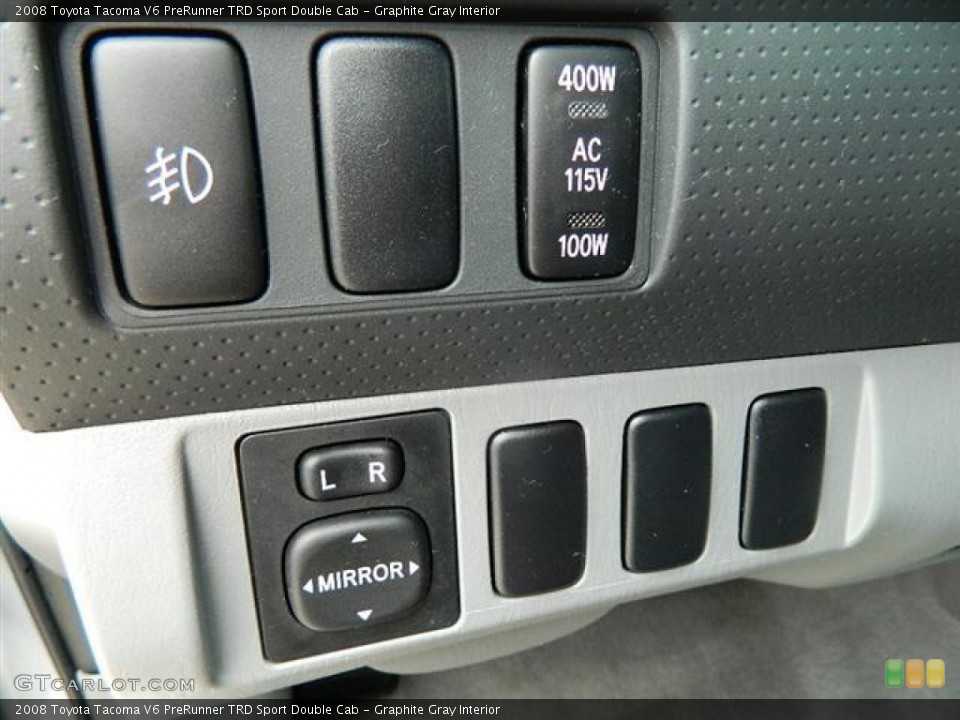Graphite Gray Interior Controls for the 2008 Toyota Tacoma V6 PreRunner TRD Sport Double Cab #58865279