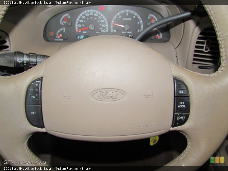 Medium Parchment Interior Steering Wheel for the 2001 Ford Expedition Eddie Bauer #58865466