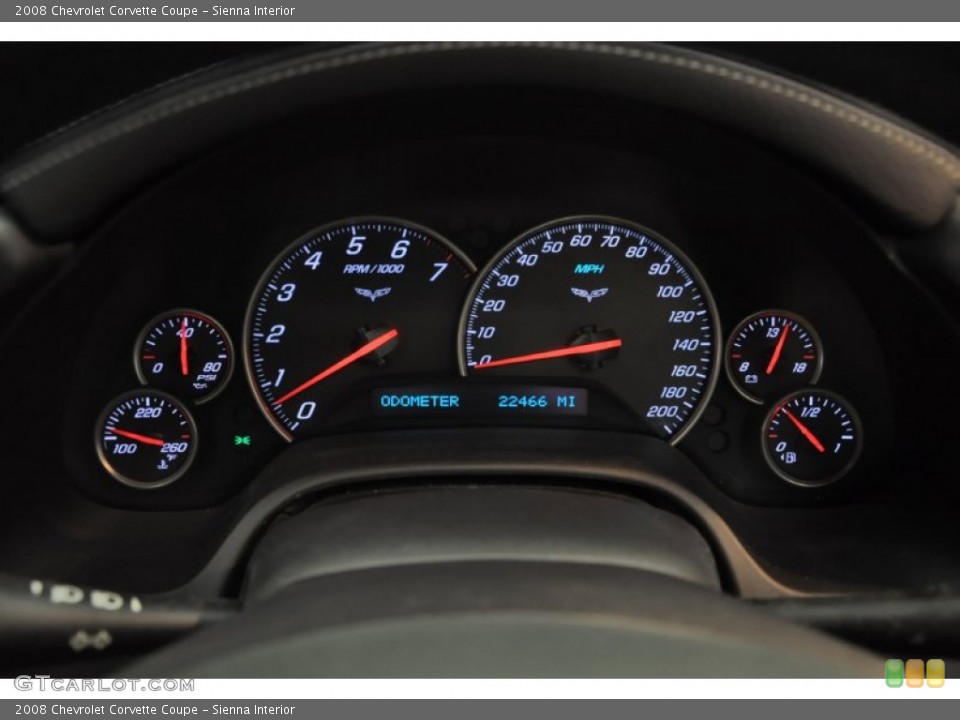 Sienna Interior Gauges for the 2008 Chevrolet Corvette Coupe #58871328
