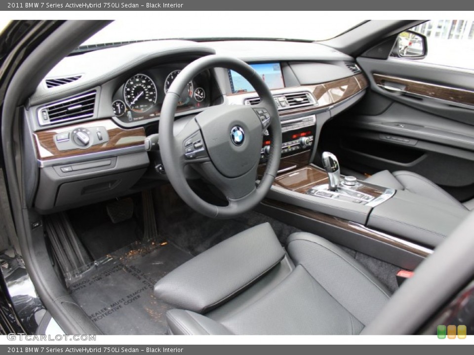 Black Interior Prime Interior for the 2011 BMW 7 Series ActiveHybrid 750Li Sedan #58872852