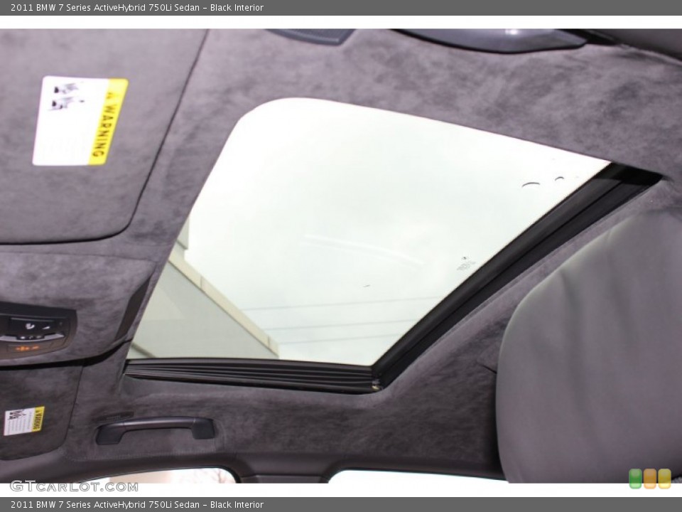 Black Interior Sunroof for the 2011 BMW 7 Series ActiveHybrid 750Li Sedan #58872942