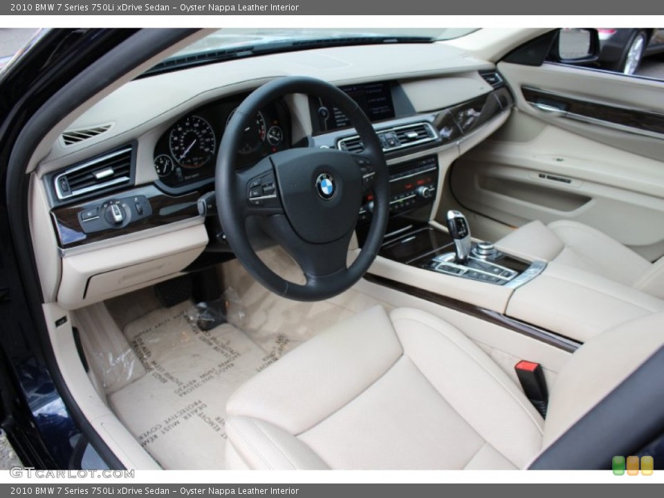 Oyster Nappa Leather Interior Prime Interior for the 2010 BMW 7 Series 750Li xDrive Sedan #58874031