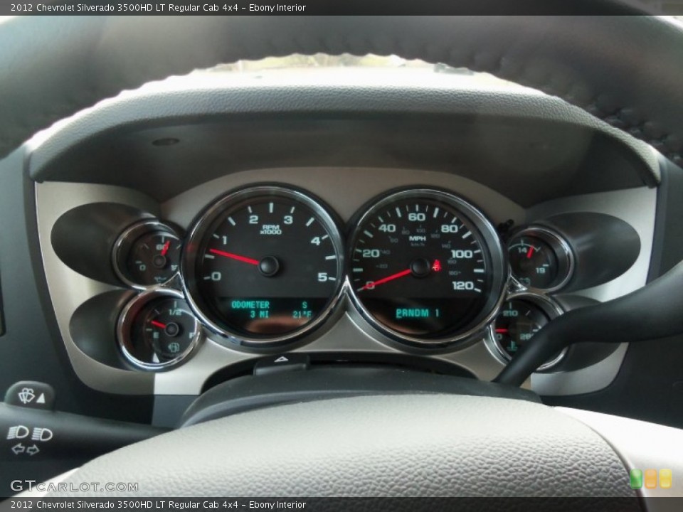 Ebony Interior Gauges for the 2012 Chevrolet Silverado 3500HD LT Regular Cab 4x4 #58876227