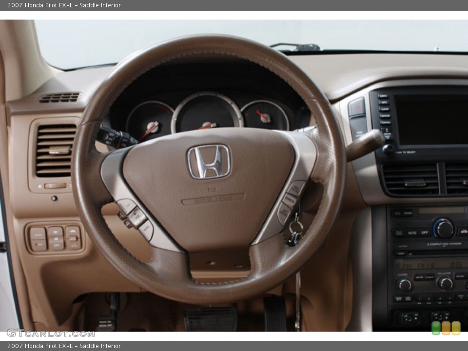 Saddle Interior Steering Wheel for the 2007 Honda Pilot EX-L #58877850