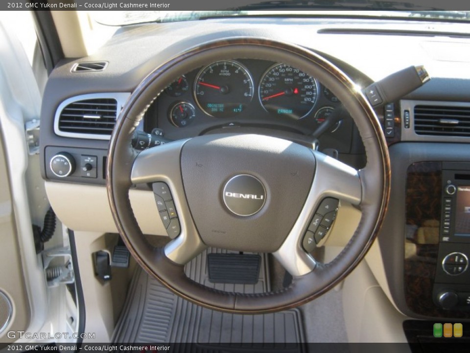 Cocoa/Light Cashmere Interior Steering Wheel for the 2012 GMC Yukon Denali #58879104