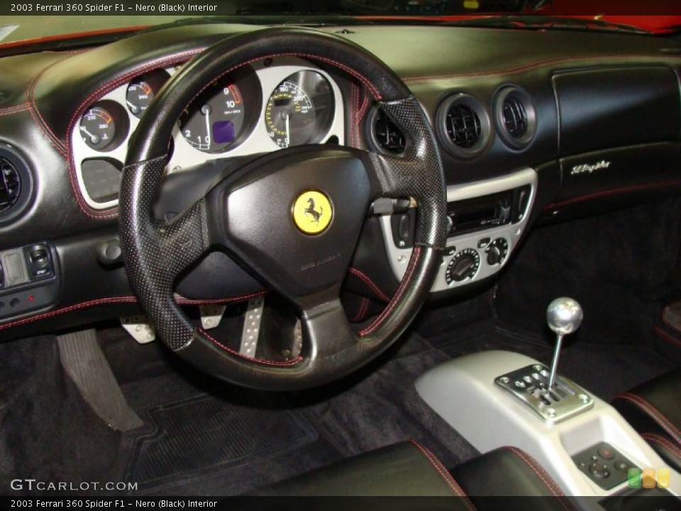 Nero (Black) Interior Steering Wheel for the 2003 Ferrari 360 Spider F1 #58879731