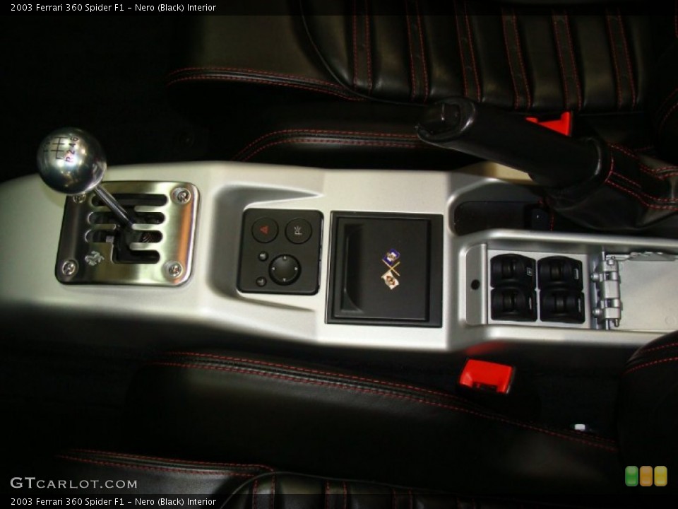 Nero (Black) Interior Controls for the 2003 Ferrari 360 Spider F1 #58879761