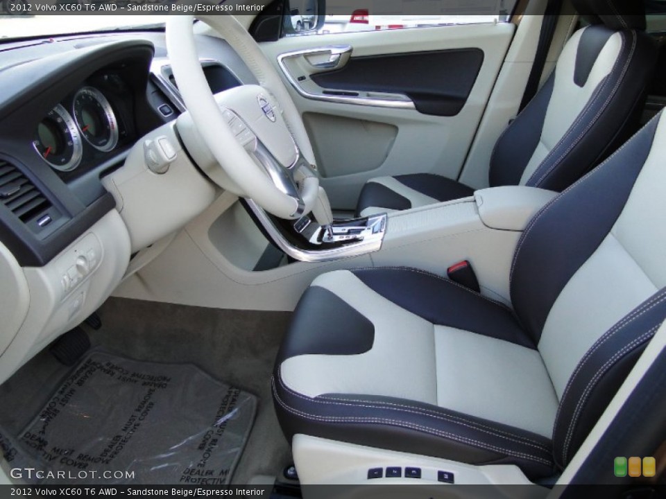 Sandstone Beige/Espresso Interior Photo for the 2012 Volvo XC60 T6 AWD #58881105