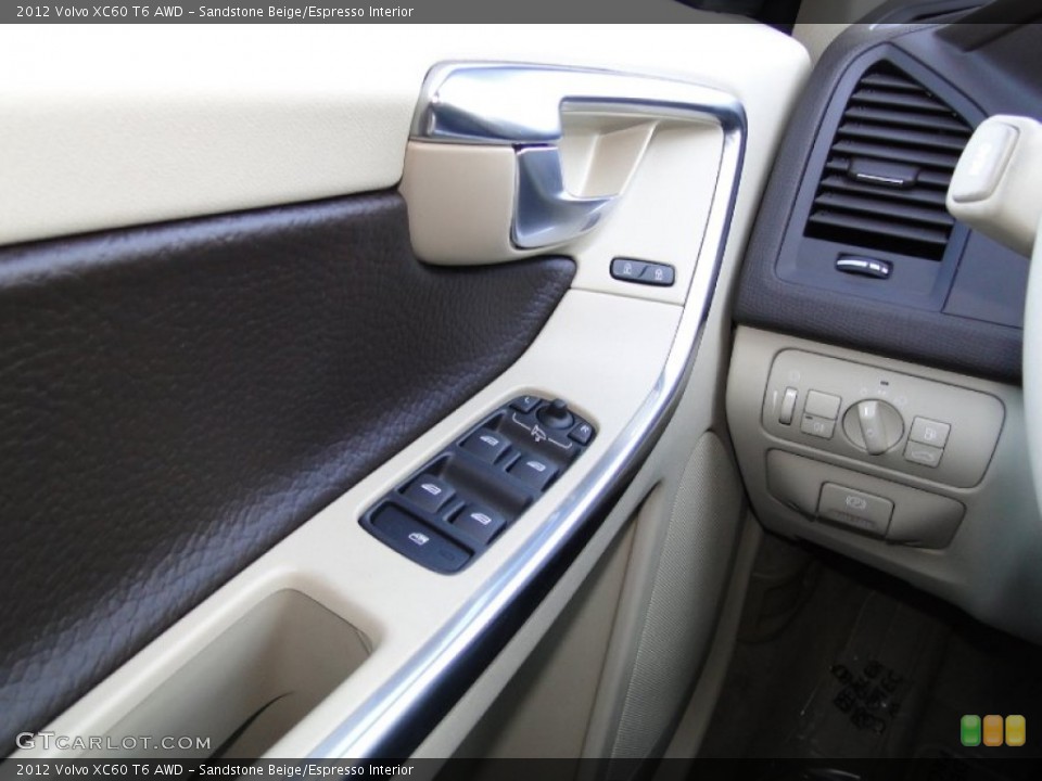 Sandstone Beige/Espresso Interior Controls for the 2012 Volvo XC60 T6 AWD #58881122