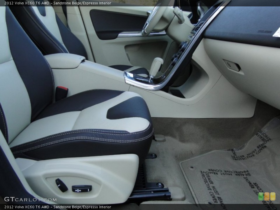 Sandstone Beige/Espresso Interior Photo for the 2012 Volvo XC60 T6 AWD #58881207
