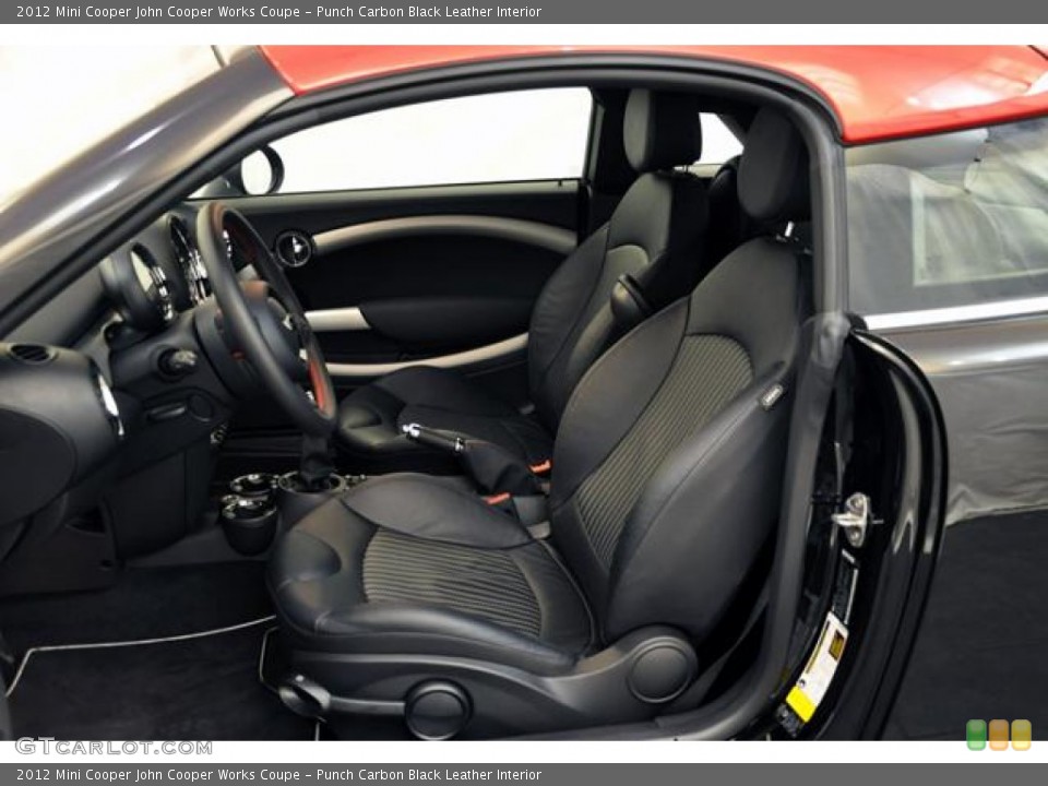 Punch Carbon Black Leather Interior Photo for the 2012 Mini Cooper John Cooper Works Coupe #58882515