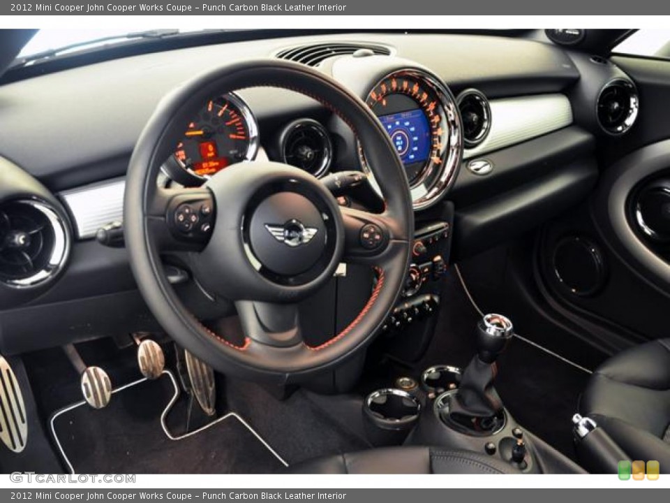 Punch Carbon Black Leather Interior Dashboard for the 2012 Mini Cooper John Cooper Works Coupe #58882527