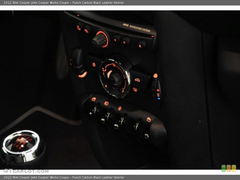 Punch Carbon Black Leather Interior Controls for the 2012 Mini Cooper John Cooper Works Coupe #58882587