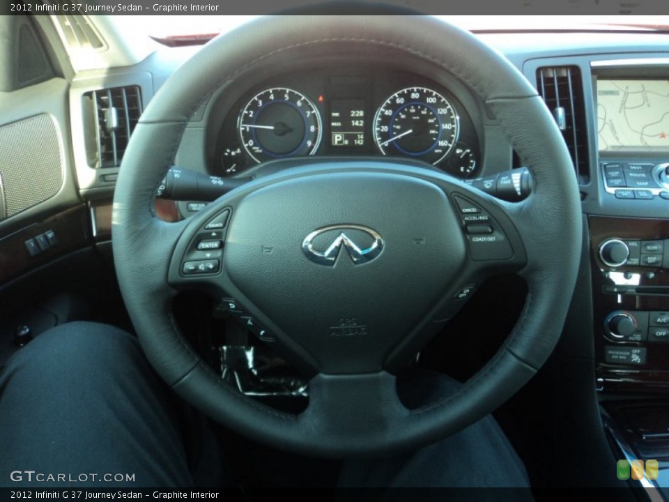 Graphite Interior Steering Wheel for the 2012 Infiniti G 37 Journey Sedan #58882782