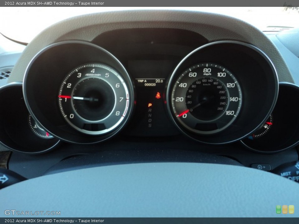 Taupe Interior Gauges for the 2012 Acura MDX SH-AWD Technology #58882956