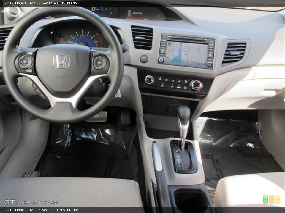 Gray Interior Dashboard for the 2012 Honda Civic EX Sedan #58884150