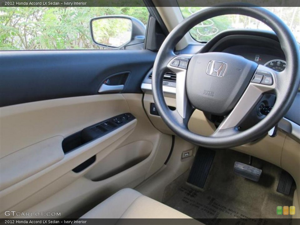 Ivory Interior Steering Wheel for the 2012 Honda Accord LX Sedan #58884609
