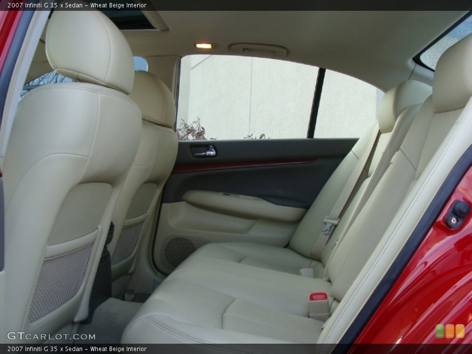 Wheat Beige Interior Rear Seat for the 2007 Infiniti G 35 x Sedan #58887069