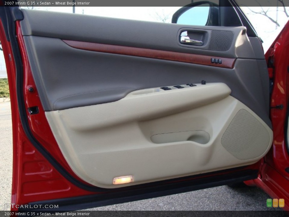 Wheat Beige Interior Door Panel for the 2007 Infiniti G 35 x Sedan #58887087